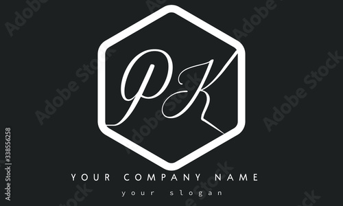 pk logo initial black and white logo