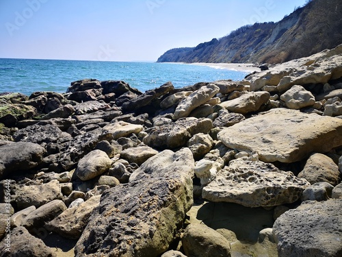 rocks and sea