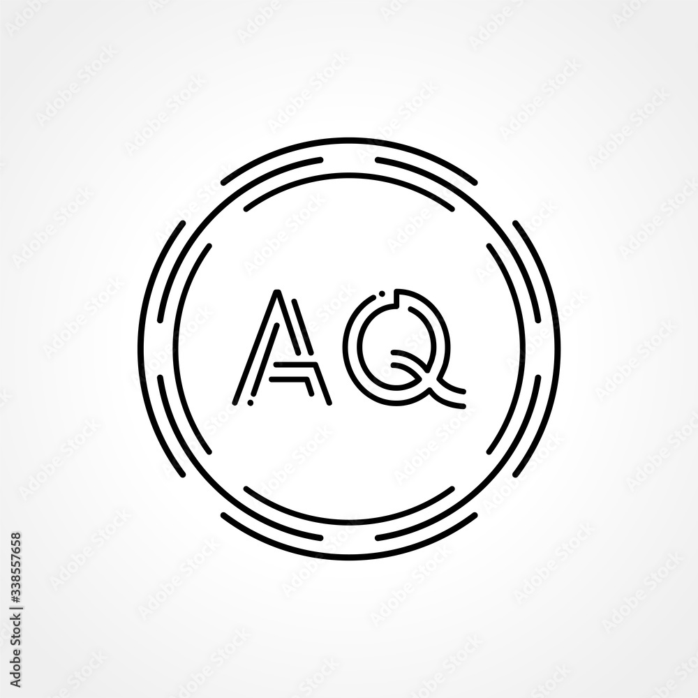 Initial AQ Logo Creative Typography Vector Template. Digital Abstract Letter AQ Logo Design Initial AQ Logo Creative Typography Vector Template. Digital Abstract Letter AQ Logo Design
