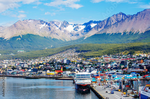 Ushuaia, Argentina, city view from the sea.
 Ushuaia is the southernmost city in Argentina (and according to some sources — on the entire planet), it is often called the "edge of the world