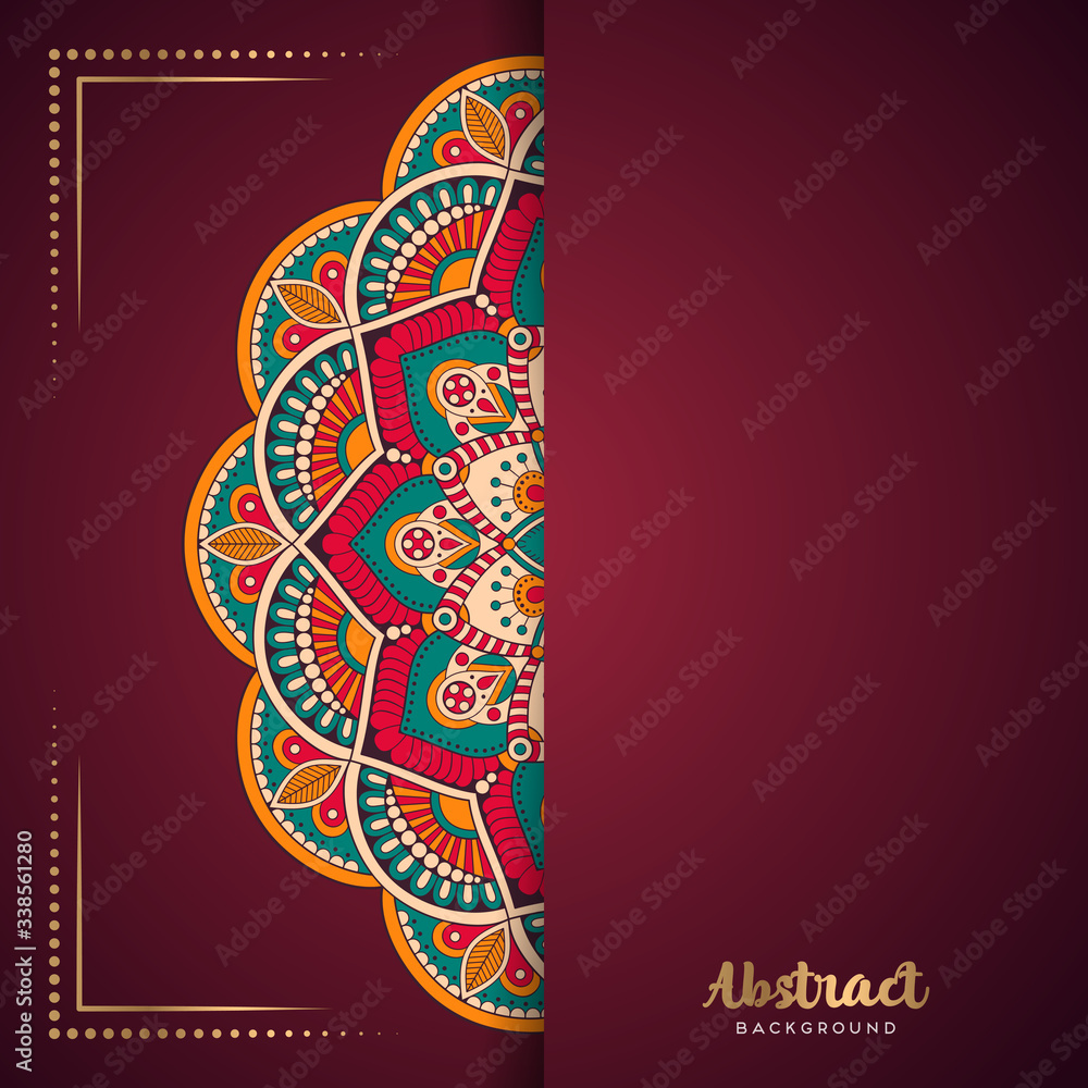 Gold background with mandala Gold background with mandala