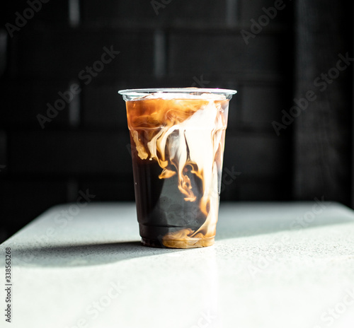 Cold brew coffee with cream