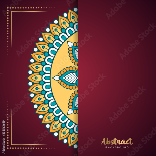 Gold background with mandala