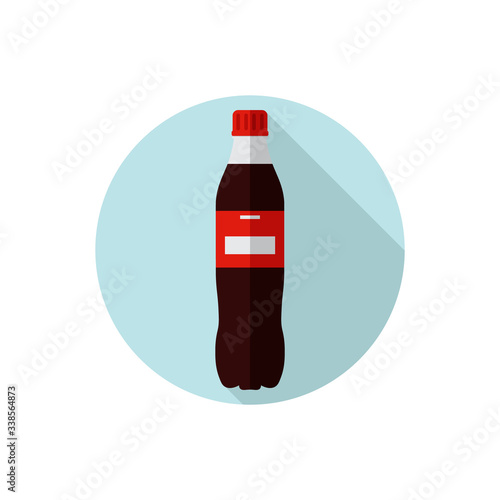 flat design vector of soda bottle cola