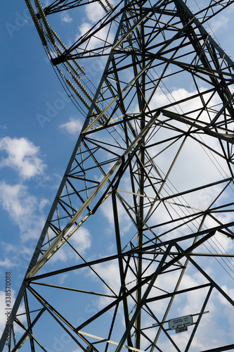 high voltage power lines colour