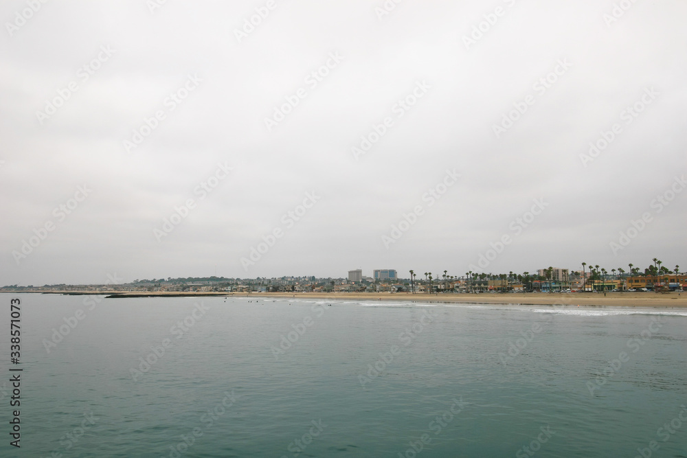 Cloudy view of the Newport beach Cloudy view of the Newport beach