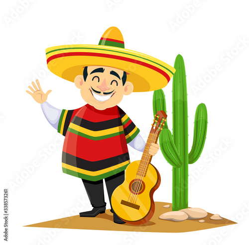 Cinco De Mayo. Mexican man in sombrero