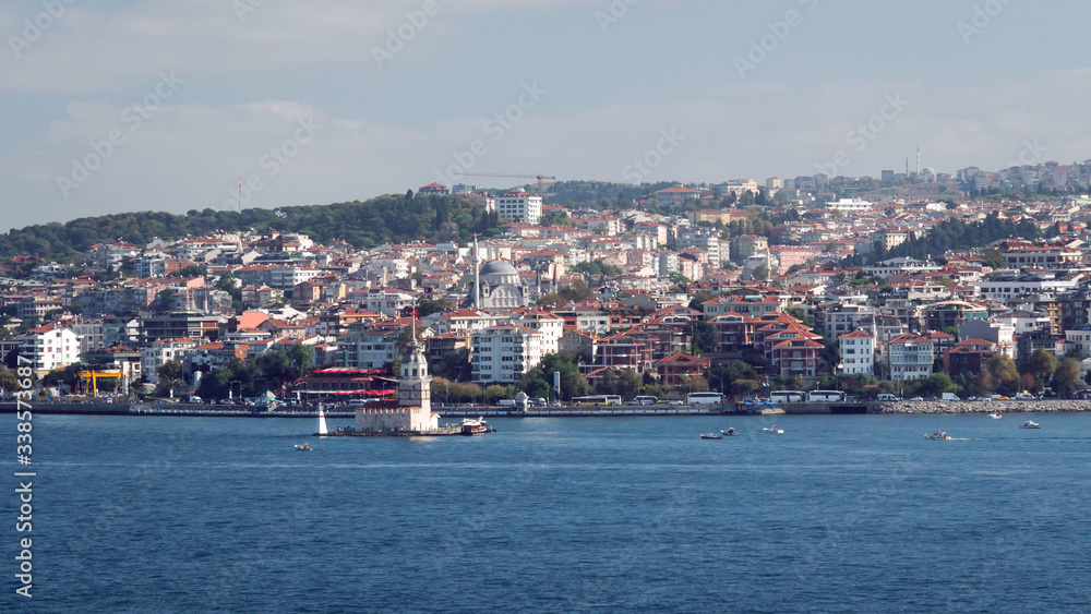 View from the Bosphorus to the Maiden tower.