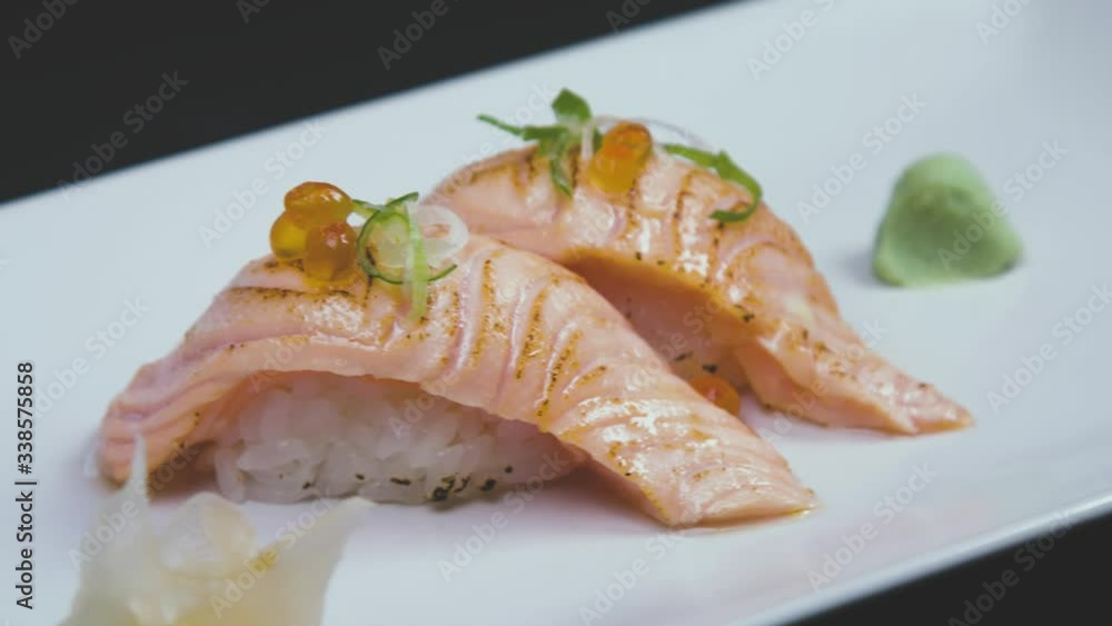 Appetizing oriental nigiri sushi dish Appetizing oriental nigiri sushi dish