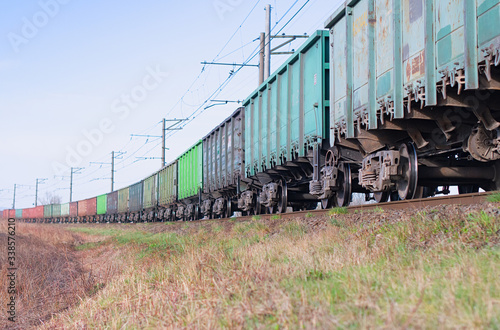 Tablou pe pânză freight rail cars