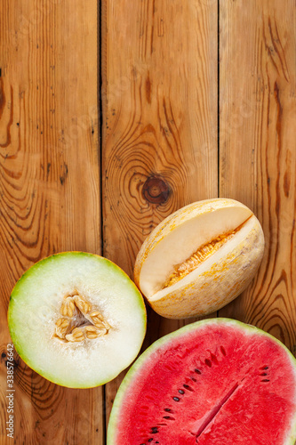 Sweet organic summer melons