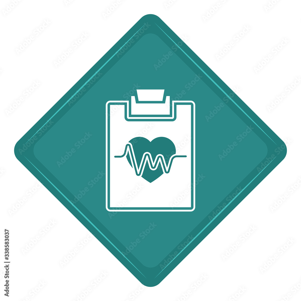 Sticker of an electrocardiogram icon Sticker of an electrocardiogram icon