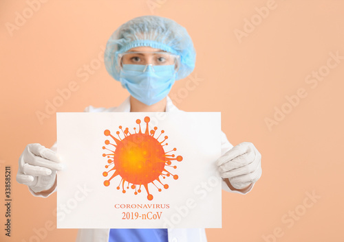 Doctor in protective mask h...