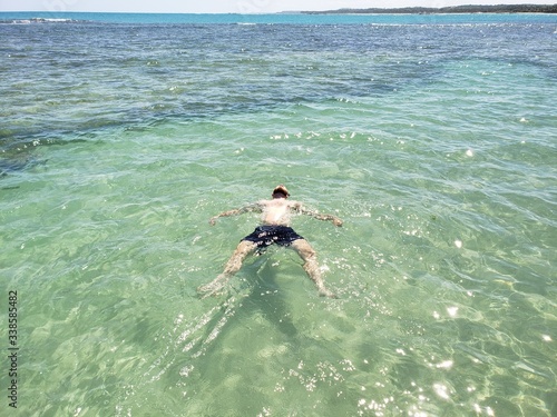 natação, mar, praia, verão, natureza, nadando, pessoa, cristalino, paraíso, férias