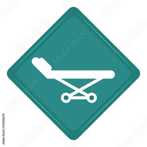 Sticker of a hospital gurney icon
