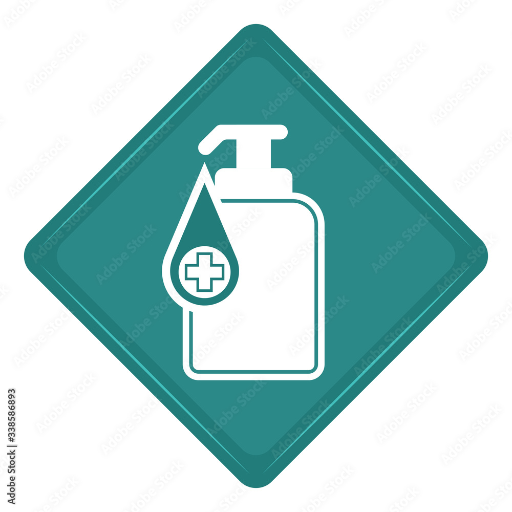 Sticker of a antibacterial gel icon Sticker of a antibacterial gel icon