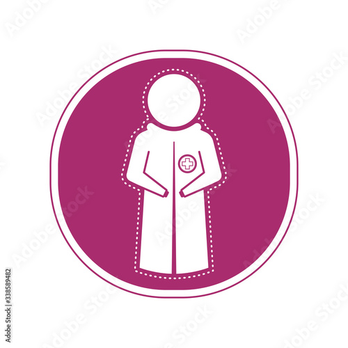 Sticker of a doctor icon