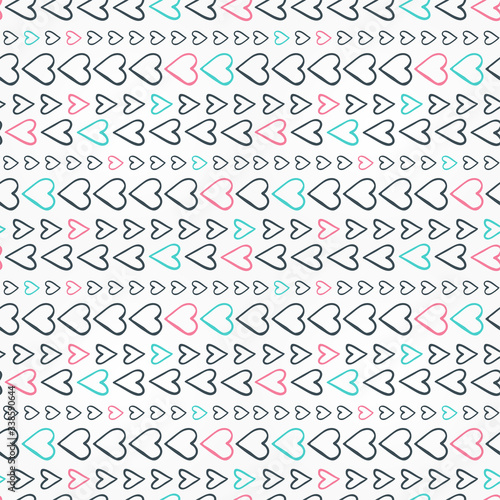 Seamless pattern with hearts