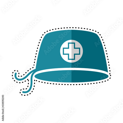 Dotted line surgical cap icon