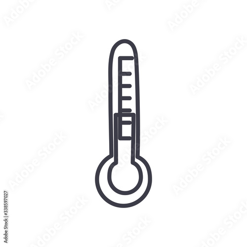 thermometer icon, line style