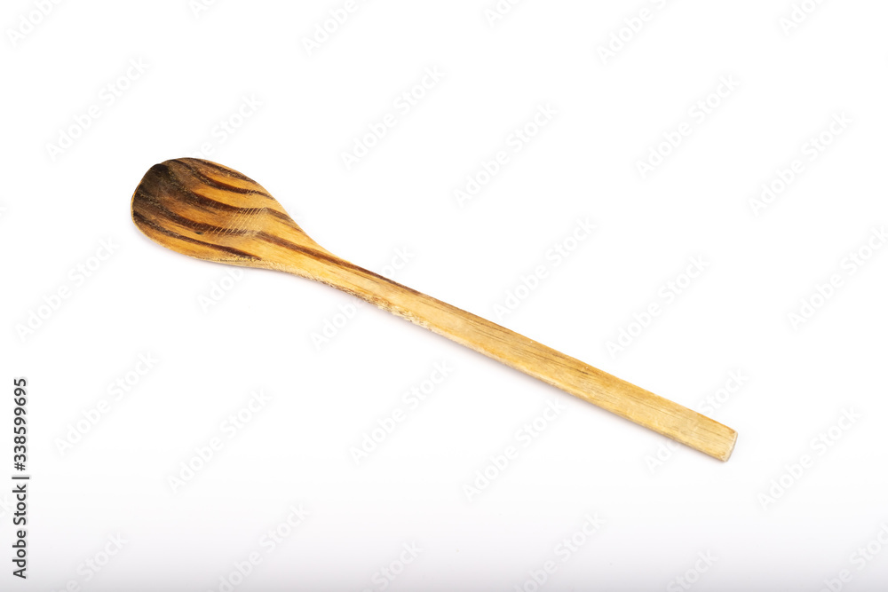 wooden kitchen spoon on white background wooden kitchen spoon on white background