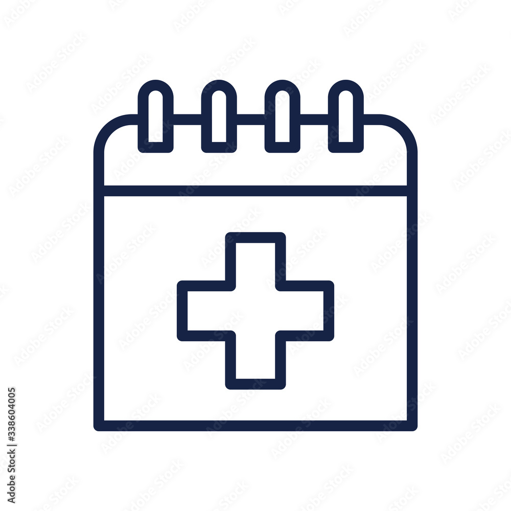 medical planner icon, line style medical planner icon, line style