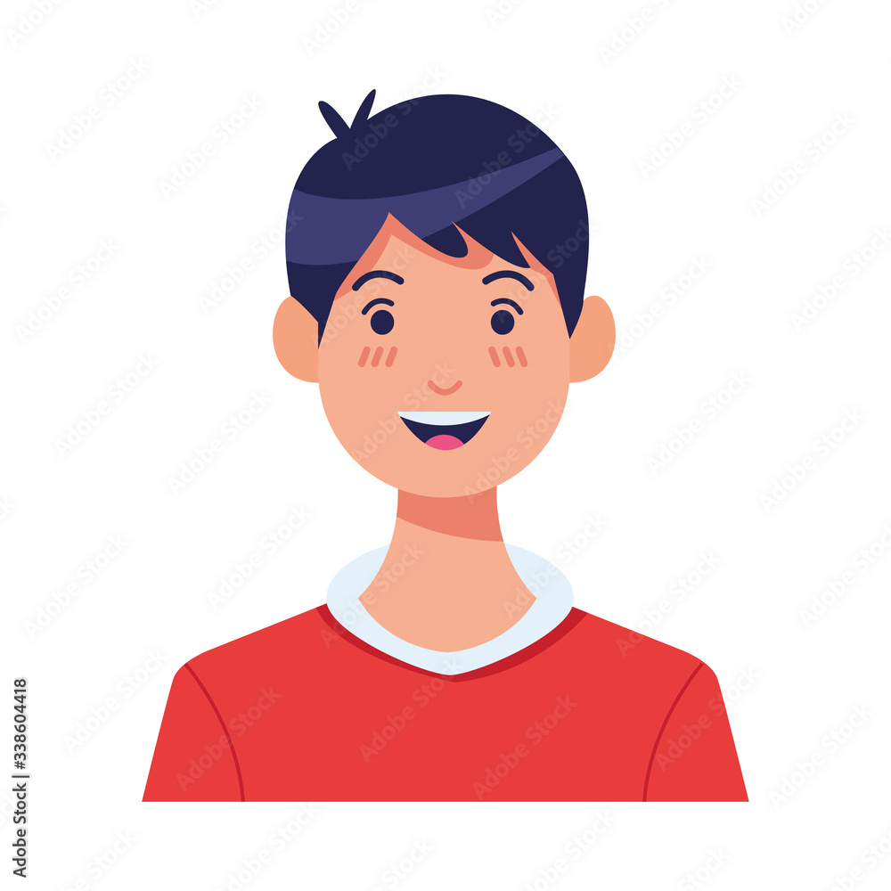 young man avatar character icon young man avatar character icon