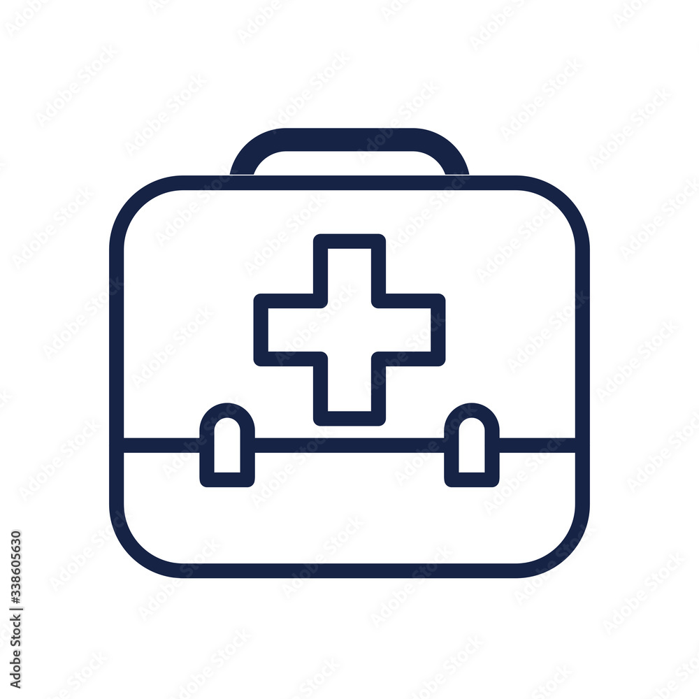 Fototapeta premium first aid box icon, line style