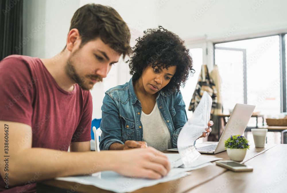 Creative designers working in a project together.