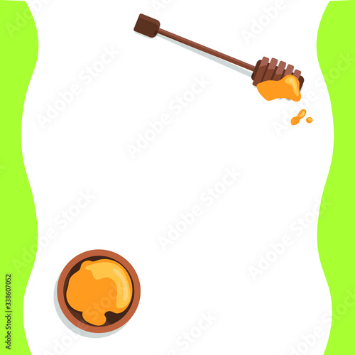 Modern cover with waffle maker for web banner design. Cooking belgian waffles  illustration isolated on white background. Flying Waffle iron with copy 