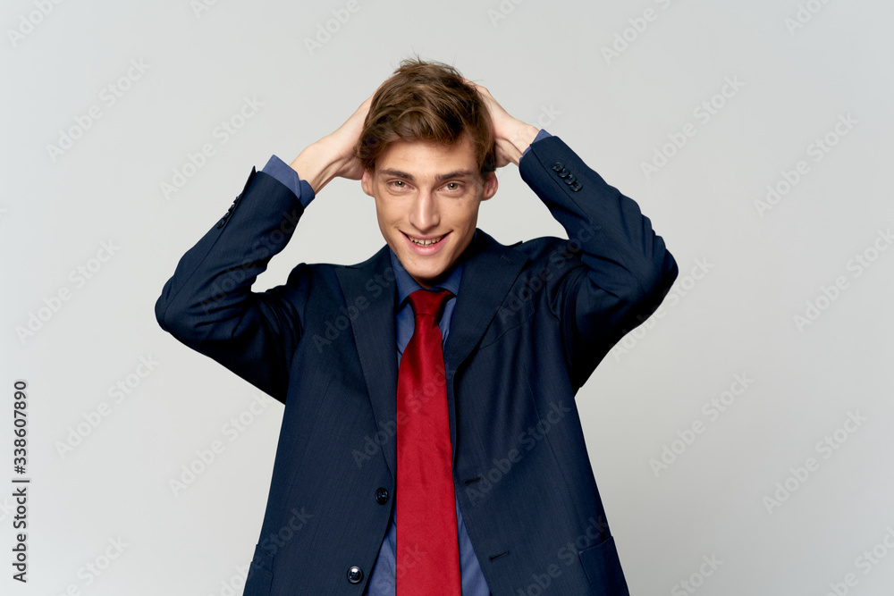 young businessman with headache young businessman with headache