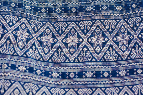 Pattern on local hand-woven fabrics of Isan people, Thailand Southeast asia