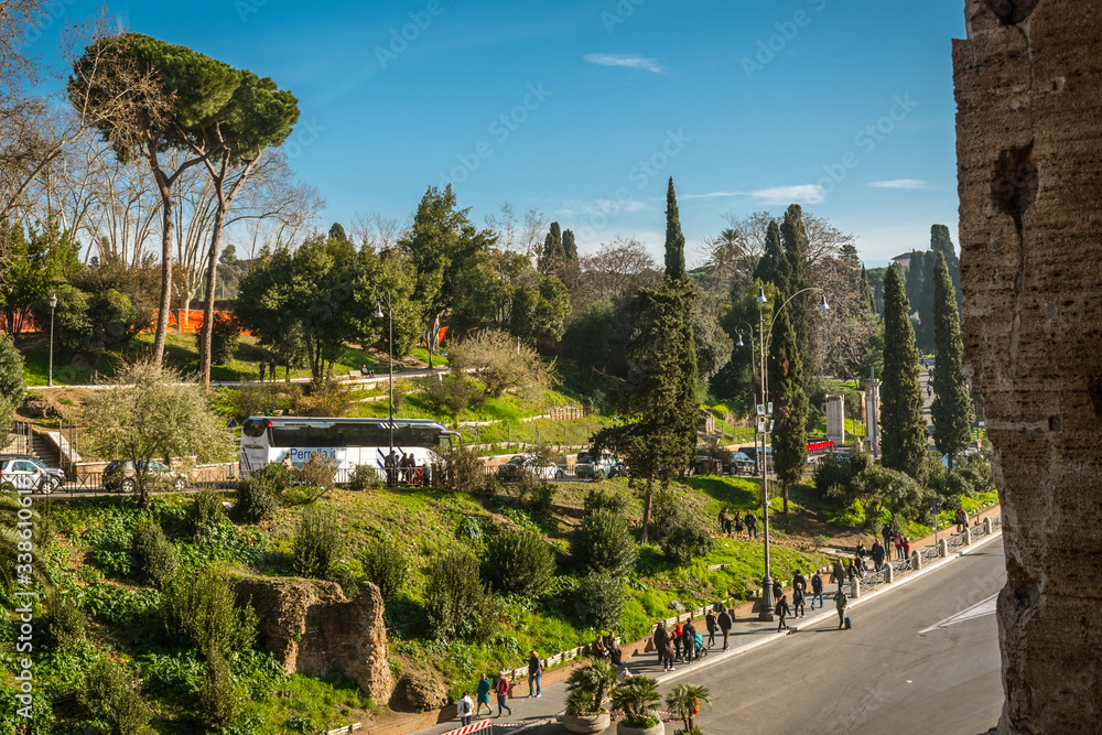 ROME, LAZIO / ITALY - JANUARY 02 2020: Rome streets photo