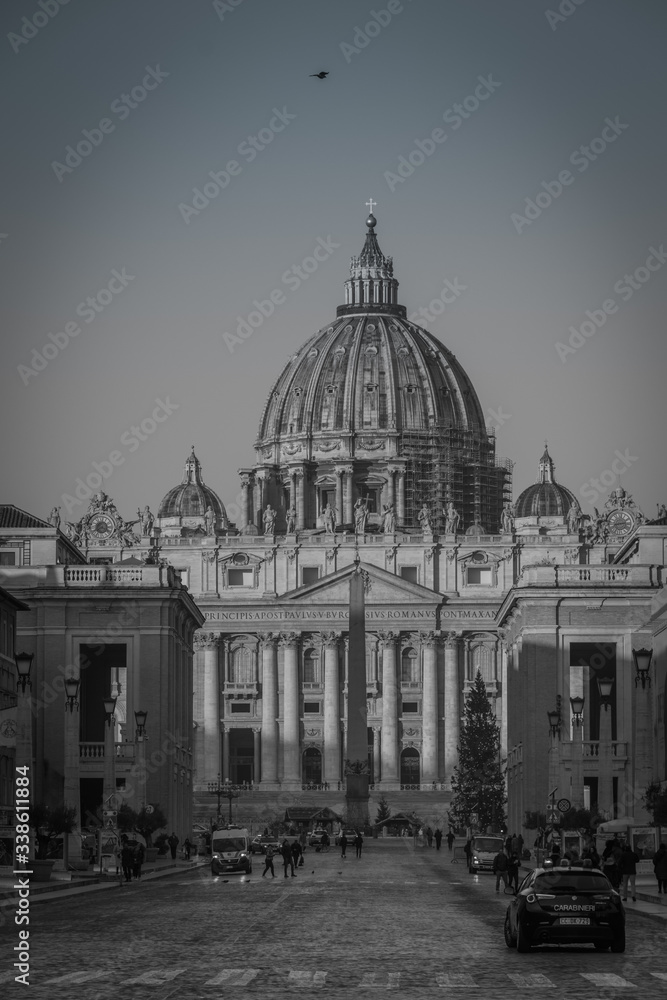 ROME, LAZIO / ITALY - DECEMBER 30 2019: Vatican city 