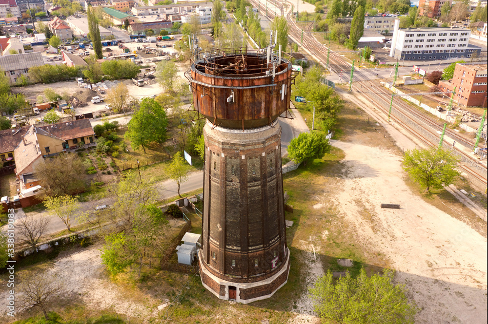 Obraz premium Railways and trains from the air