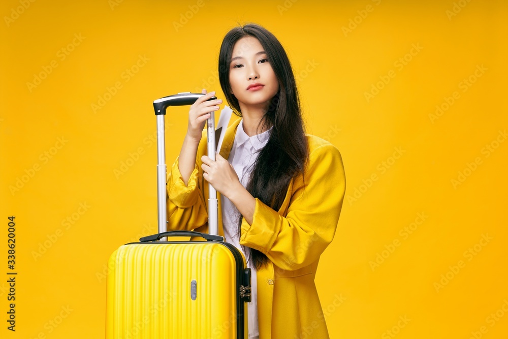 woman with suitcase