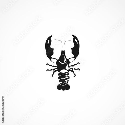 Crayfish icon. isolated on white © Gunel