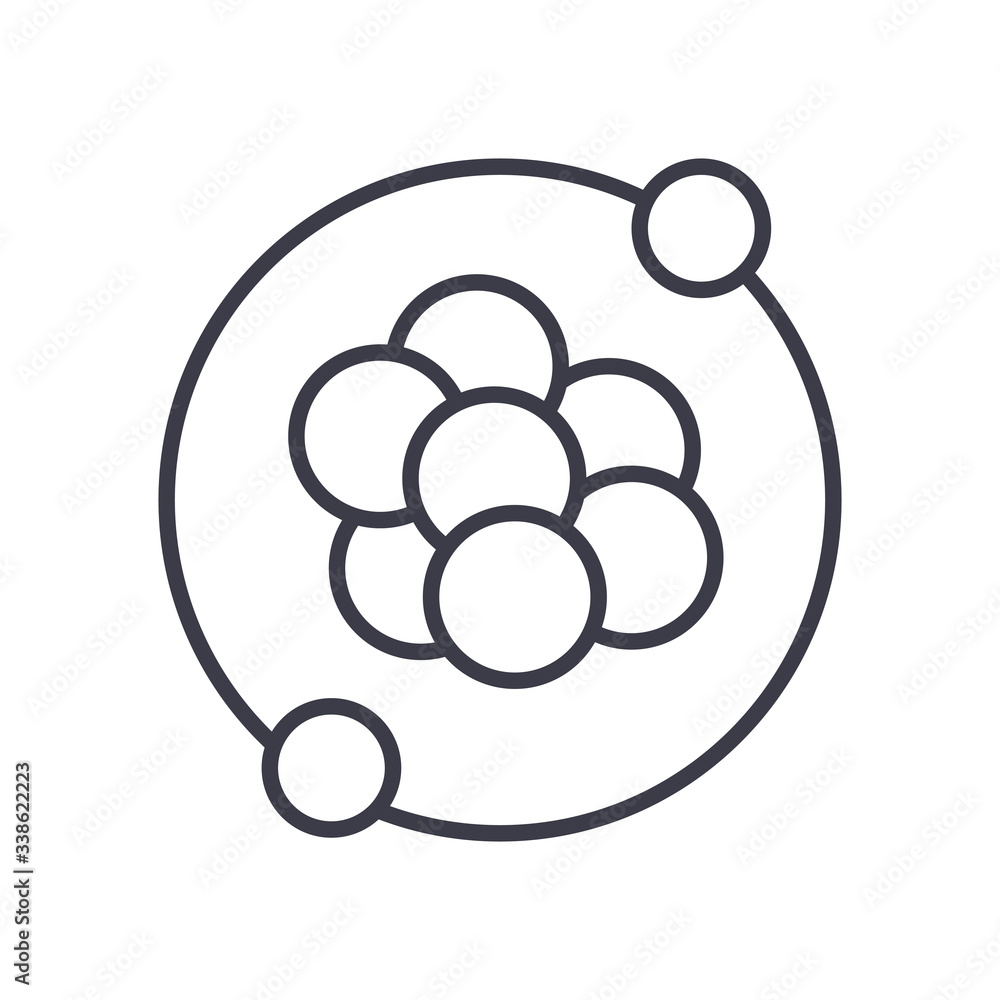 chemistry molecules icon, line style chemistry molecules icon, line style