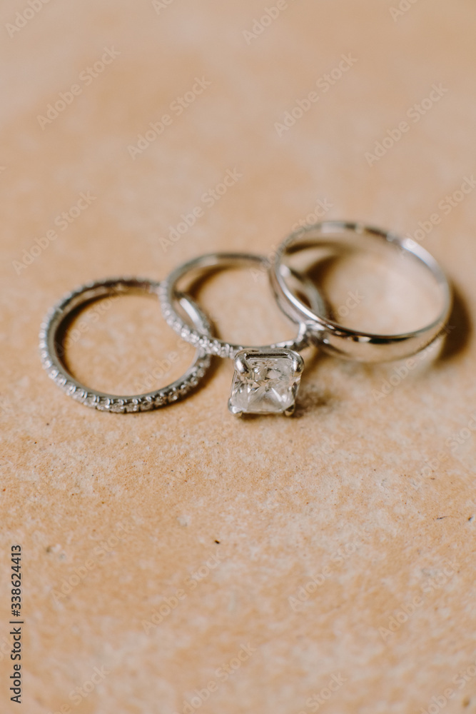 Luxury wedding ring and engagement in fine art style Luxury wedding ring and engagement in fine art style