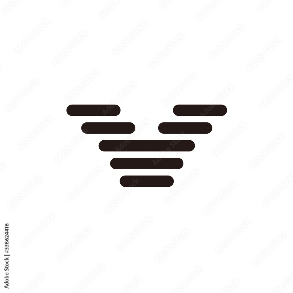 Abstract letter V logo design template vector