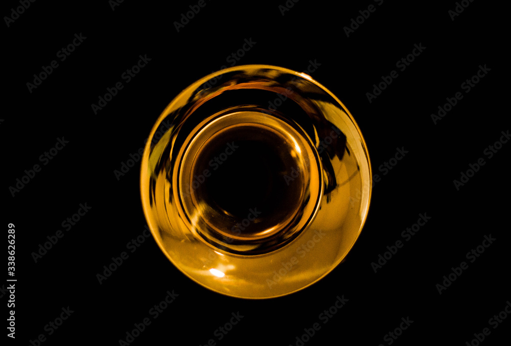 front view os a trumpet front view os a trumpet
