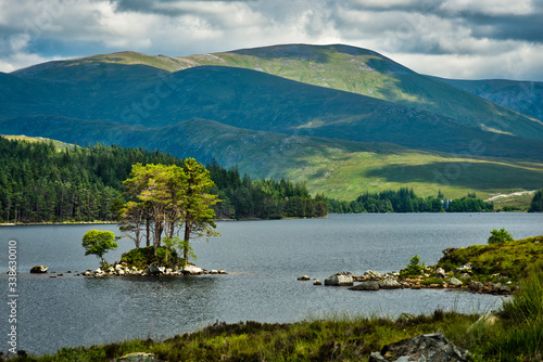 Trees grow on tiny island in Scottish Highlands lake