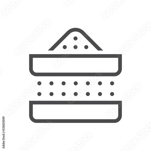 sieve, soil, lab, analysis, icon, laboratory, vector, astm, sand, agriculture, test, geotechnical, engineering, geo, tech, geotech, sign, symbol, 