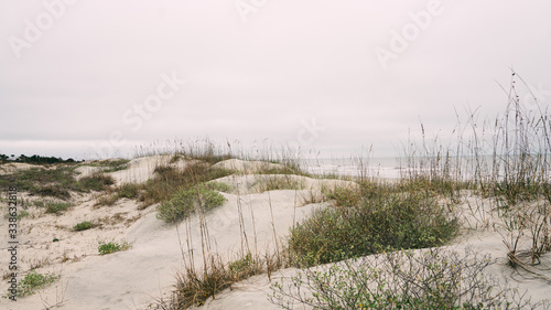 sand dunes on a cloudy day