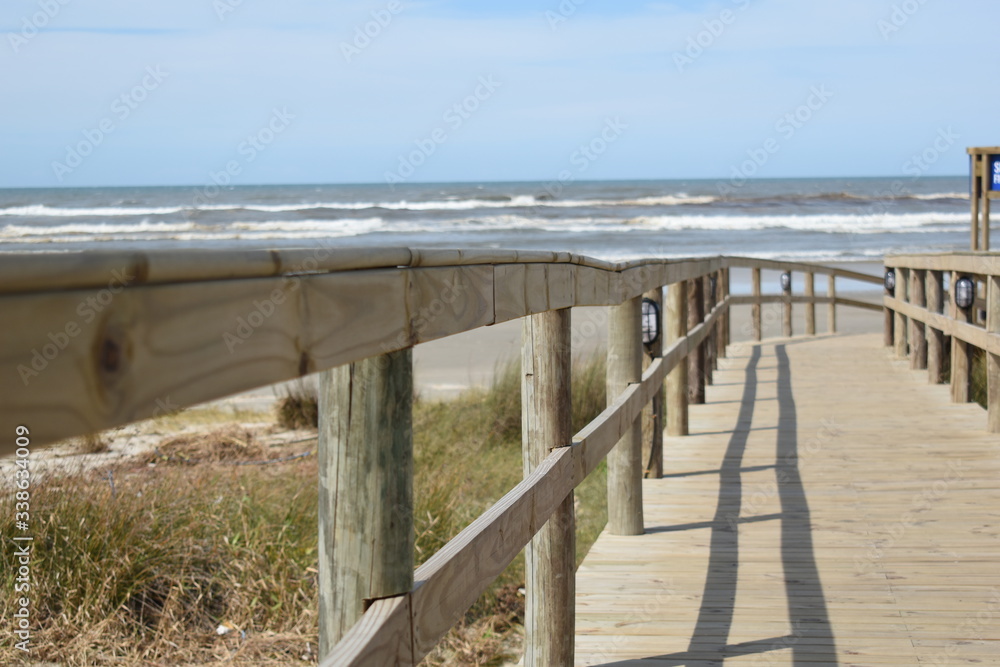 wooden walkway to the beach