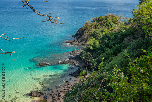 The Beautiful Sancho Beach  with turquoise clear water  at Fernando de Noronha Marine National Park  a Unesco World Heritage site  Pernambuco  Brazil