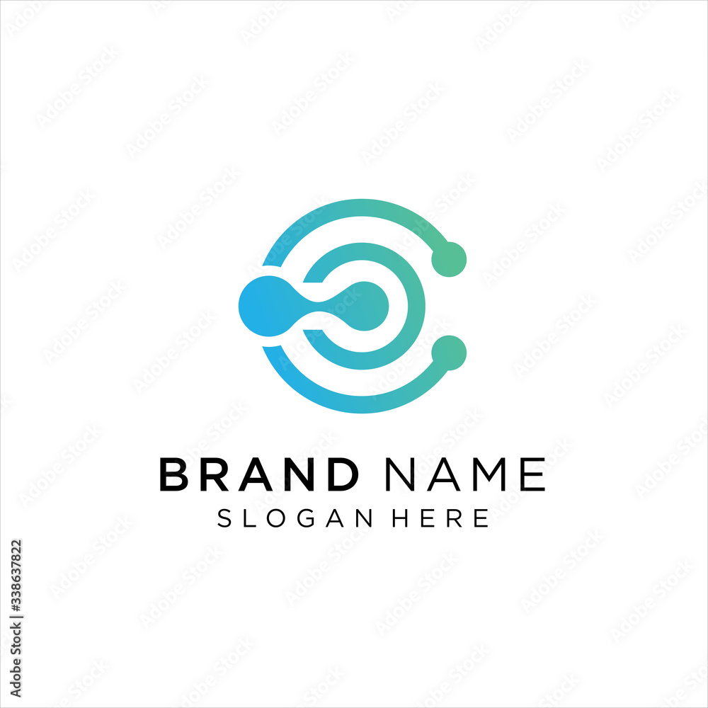 Abstract letter C logo design template,Technology abstract dot connection cross vector logo icon circle logotype Abstract letter C logo design template,Technology abstract dot connection cross vector logo icon circle logotype