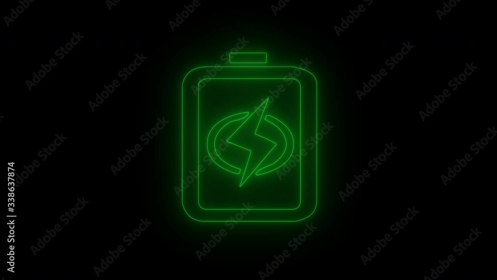 Green battery icon glowing and blinking, full charge with lighting. Royalty high-quality free best stock video footage of green battery, full charge with lighting on black background Green battery icon glowing and blinking, full charge with lighting. Royalty high-quality free best stock video footage of green battery, full charge with lighting on black background