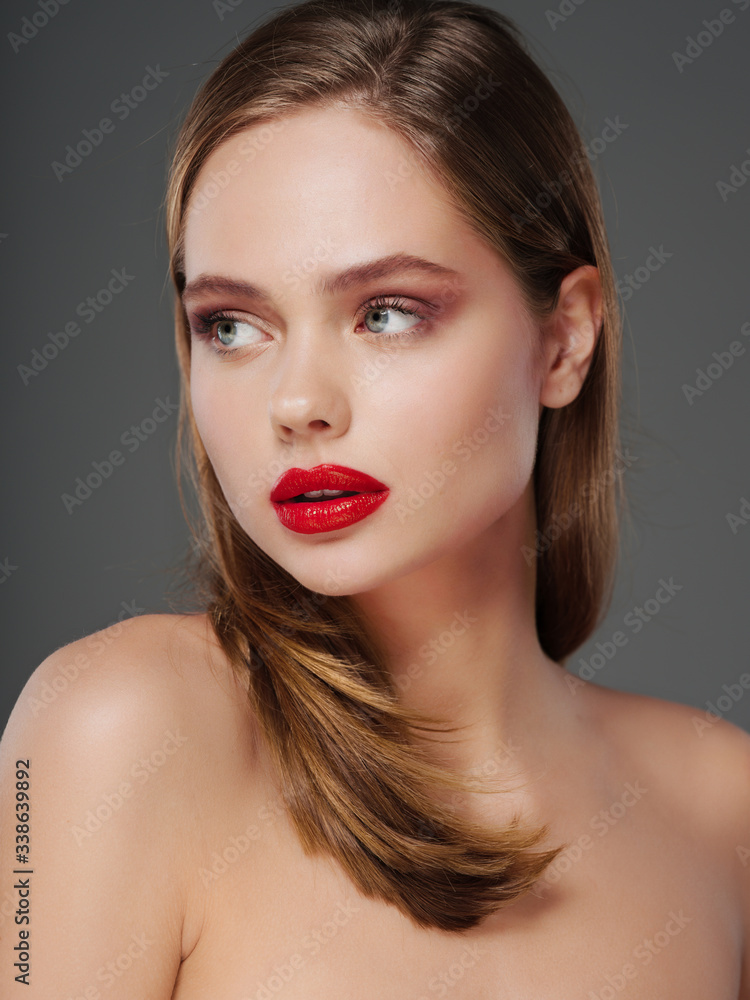 cheerful woman lifestyle studio model cheerful woman lifestyle studio model