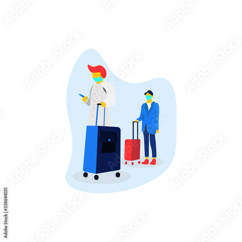 illustration design template of a person with a suitcase photo